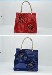 保罗维尊正品女包淑女ol包包 玫瑰花时装包 亮面漆皮白色精品女包